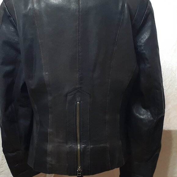 Manteau en cuir noir Danier - Picture 2 of 6